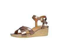 Geox Sandalia de cuña D Ischia Corda C para mujer, color beige oscuro, talla 40 EU