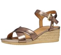 Geox Sandalia de cuña D Ischia Corda C para mujer, color beige oscuro, talla 41 EU