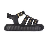 Geox Sandalia J Kodette Gir para niña, Black, 39 EU