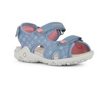 Geox Sandalia J Whinberry G para niña, Dk Sky Lt Coral, 35 EU