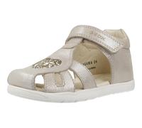 Geox Sandalia para bebé niña B Macchia Gir, beige/platino, talla 22 EU