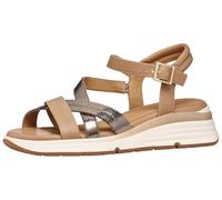 Geox Sandalia para mujer D ELOWYNNE A Wedge, DK beige/beige, 39 EU