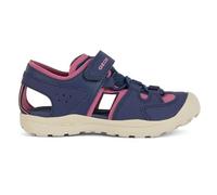 Geox Sandalia para niña J Vaniett Girl B, Azul marino, fucsia., 32 EU