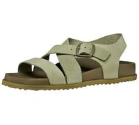 Geox Sandalia plana para mujer, color oliva, talla 38 EU