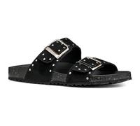 Geox Sandalia plana para mujer D Brionia R I, color negro, talla 38 EU
