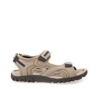 GEOX Hombres Sandalias de trekking 'Strada' negro / beige oscuro, Talla 42, 4158640