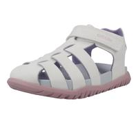 Geox Sandalias B FUSBETTO GI para bebé, color blanco/rosa, talla 22 EU