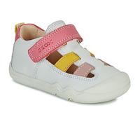 Geox B STEPPIEUP Girl A, Zapatillas Bebé-Niñas, White/Dk Pink, 21 EU