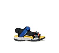 Geox J Borealis Boy E Sandalia, Black/Royal, talla 37 EU