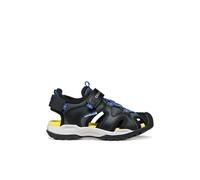 Geox J Borealis Boy C, Sandalia, Black Dk Grey, 39 EU