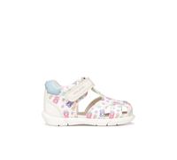 GEOX Sandalias cerradas ZAPITO, primeros pasos. Color Blanco/Azul Claro