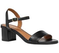 Geox D Aurely 50B, Sandalia de tacón Mujer, Negro, 37 EU