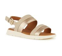 Geox D Dandra A, Sandalia Deslizante Mujer, Beige Lt Gold, 38 EU
