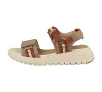 Geox Sandalias D FLEXTRIDE S C cuña para mujer, color beige/ladrillo, 38 EU