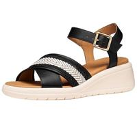 Geox Sandalias D Meliconia G para mujer, color negro, talla 35 EU