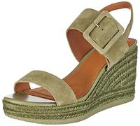 Geox Sandalias D Ponza Espadrille Wedge para mujer, Pistacho, 38 EU