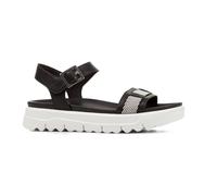 Geox Sandalias D Xand 2.1s C Slide para mujer, Black Off White, 38 EU