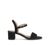 GEOX Sandalias de piel con tacón ancho. Color Negro
