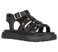 Geox Sandalias J Kodette Gir para mujer, Negro, 37 EU