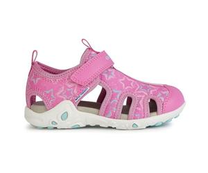 Geox Sandalias J Whinberry G para mujer, Fucsia Aqua, 6 UK