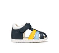 Geox Sandalias para bebé B Macchia Boy, azul marino/amarillo DK, talla 18 EU