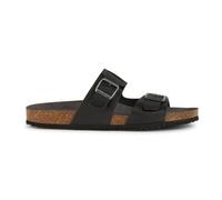 Geox Sandalias para hombre U Ghita B Slide, Negro, 41 EU
