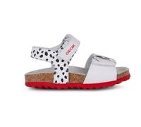Geox Sandalias para niña B Chalki, blanco y negro, 26 EU