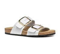 Geox Sandalias planas D Brionia R B para mujer, color blanco, talla 39 EU
