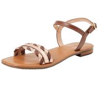 Geox D Sozy Q A, Sandalia Plana Mujer, Cognac Rose Gold, 38 EU