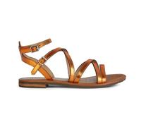 Geox D Sozy S G, Sandalia Plana Mujer, Naranja, 38 EU