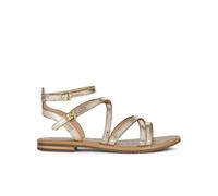 GEOX Sandalias planas de piel Sozy. Color Dorado