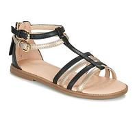 Geox J Sandal Karly Girl, Sandalias para Niña, Multicolor (Black/Platinum), 35 EU