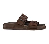 Geox Sandalias U PARNAIBA A para hombre, marrón oscuro, 43 EU