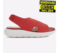 Geox Spherica Mujer Casual Moda Verano Vacaciones Playa Chic Sandalias Rojo