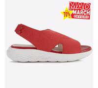 Geox Spherica Mujer Casual Moda Verano Vacaciones Playa Chic Sandalias Rojo