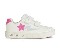 Geox Tenis J Skylin para niña, Blanco Fucsia, 10 UK Child