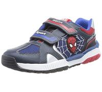 Geox Tenis J Tuono para niño, Azul Marino Rojo, 1 UK