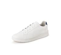 Geox Imanes En U, Zapatillas Hombre, Blanco Azul Marino, 45 EU