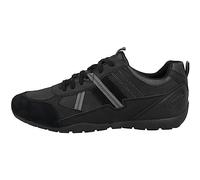 Geox Tenis U Ravex para Hombre, Negro Antracita., 42 EU