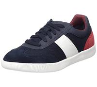 Geox Tenis U Rieti para Hombre, Azul Marino Dk Rojo, 42 EU