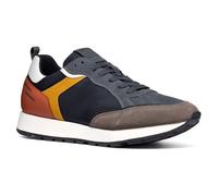 Geox U Partenio B - Tenis para Hombre, Color Azul Marino y Gris Paloma, Talla 7