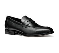 Geox U REZZONICO A, Mocasín Hombre, Black, 42.5 EU