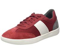 Geox U Rieti, Zapatillas Hombre, Dk Red Dk Stone, 43 EU
