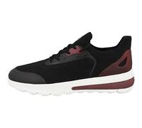Geox U Spherica Actif U35baa, Zapatillas Hombre, Multicolor Black Red, 41 EU Ancho