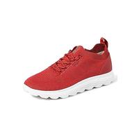 Geox Spherica U, Zapatillas Hombre, Dark Red Light Grey, 39 EU Estrecho