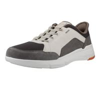 Geox Zapatillas para Hombre U VITTOUR A, Color Blanco Apagado/Gris Oscuro, Talla 40 EU