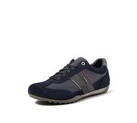 Geox U Wells C, Sneakers Hombre, Multicolor Navy Dk Burgundy, 46 EU