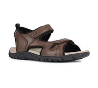 Geox UOMO SANDAL STRADA A, Sandalias Con Punta Abierta, para Hombre, Marrón (Coffee C6009), 40 EU