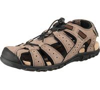 Geox Uomo Sandal Strada B, Sandalias Hombre, Multicolor Taupe Black, 41 EU