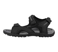 Geox Uomo Sandal Strada D, Sandalias para Hombre, Multicolor (Black/Stone), 43 EU
